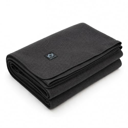 Arcturus Tahoe Wool Bed Blanket | Soft, Breathable Wool Blanket for Year-Round Comfort - Queen Size (90x 96) | Thick & Washable (Charcoal Gray)