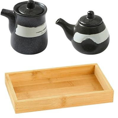 NANZU 1 Stück/Set mit 2 200-ml-Keramik-Ölspenderflaschen mit Deckel, Sojasauce-Gewürzbehälter, kein Tropf, Öl-Essig-Menage für die Küche, Olivenöl-Topf