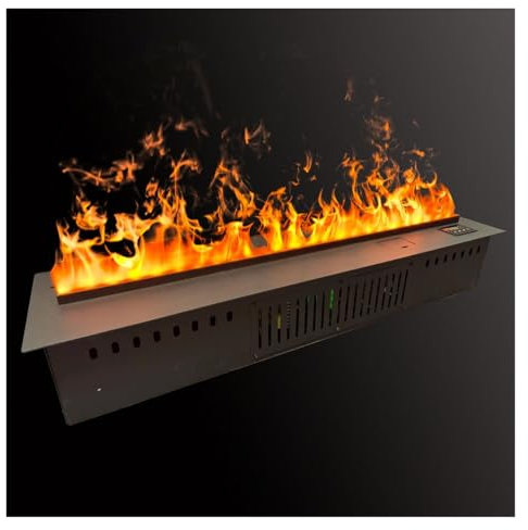 Camino Atomizzato 3D Con Fiamma Colorata, Camino Elettrico Intelligente A Vapore Acqueo For Interni, Nebbia Decorativa(100cm)