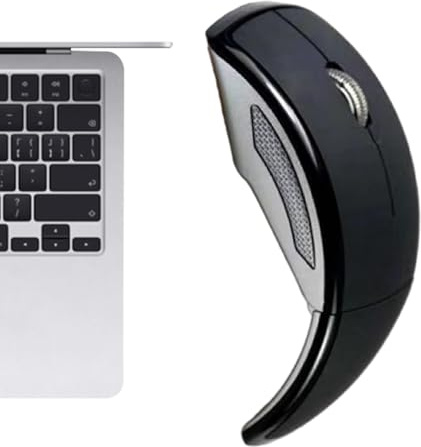 Jlobnyiun mouses USB Wireless, mouses Wireless Per Laptop,mouses Pieghevole Di Lusso USB 2.4G Ergonomico - Per Laptop mouses Per PC Plug And Play, Portata Di 15 M, Con Sensore Ottico Da 1600 DPI
