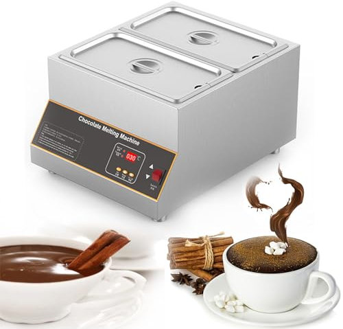 Digital Display Commercial Hot Chocolate Cream Machine,Melting Pot Heater,Chocolate Fountain,Heating Chocolate Temperature Control Machine,Electric Chocolate Melting Machine