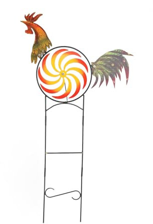 LOCADENCE Girouette à Vent en Forme de Coq, Girouette Décorative en Métal, Sculpture à Vent pour Ferme, Pelouse, Cour, Patio, Jardin