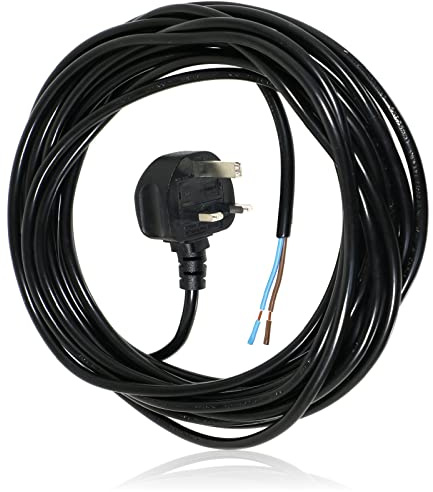 Spares2go Power Cable & Plug UK for Titan TTB350 TTB351VAC TTB430VAC TTB774VAC TTB775VAC TTB776VAC TTB777VAC Vacuum Cleaner
