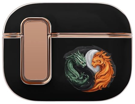 Yin And Yang Tiger Dragon Trendy Bluetooth Earbuds Protector Printed Wireless Earbud Case Covers Compatible with Airpods Pro 2
