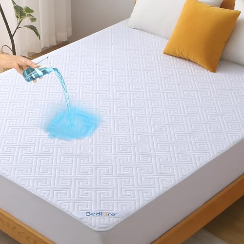 BEDLORE Matratzenschoner 160x200cm, Wasserdicht & Haarresistent, Weiß | Premium-TPU-Membran, Hautfreundlich & Atmungsaktiv, 40cm Tiefe Taschen, OEKO-TEX Zertifiziert, Waschbar 40–60°C