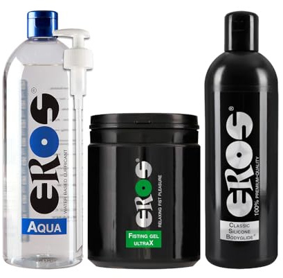 EROS Gleitgel-Set auf wasser- & silikonbasis 3 x 1000 ml