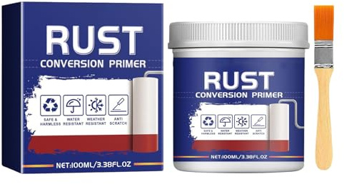 Convertitore di ruggine per metallo, resistente alle intemperie, vernice antiruggine con pennello, per uso quotidiano, per cerchioni in alluminio, tetto in acciaio, ferro e auto