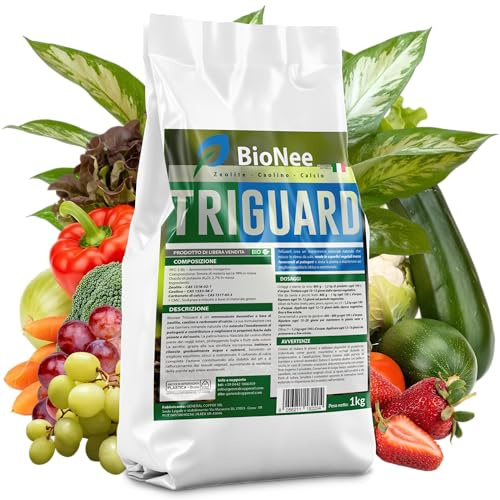 Bionee TriGuard – Corroborant à base de zéolite, de kaolin et de carbonate de calcium | Barrière minérale naturelle contre le stress solaire et pathogène | Pour le jardin, le verger, la vigne et le