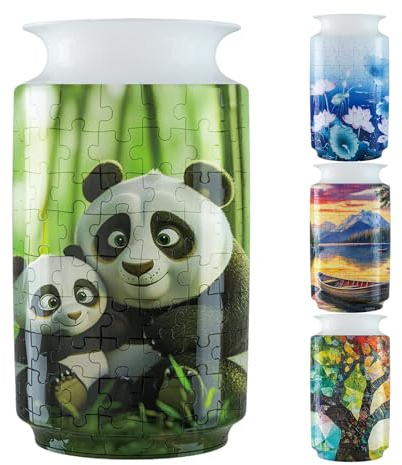 Puzzle Vasen Für Blumen - 3D Steckspiel Vase - Modellbausatz Dekoration Für Anspruchsvolle Bastelliebhaber Als Geschenkidee Zu Weihnachten Oder Muttertag