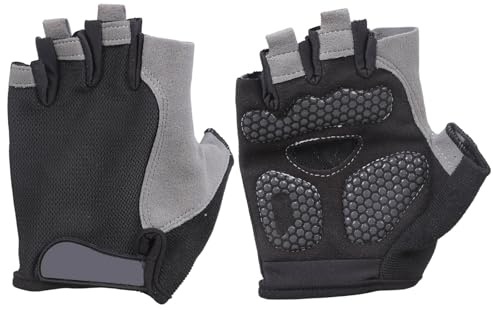 Oxtxuzdm Guantes de medio dedo al aire libre para ciclismo/senderismo, tela transpirable y protección antideslizante en la palma y ajuste cómodo, guantes de correr para hombres y mujeres con agarre