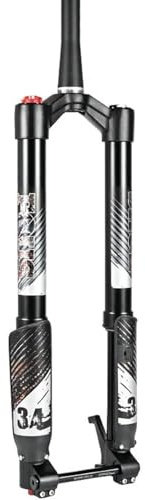 HOMSXPAC DH MTB Air Fork 26'' Downhill Mountain Bike Inverted Travel 120mm Tapered Adjustable Rebound Thru Axle Boost 15x110mm Manual Lockout