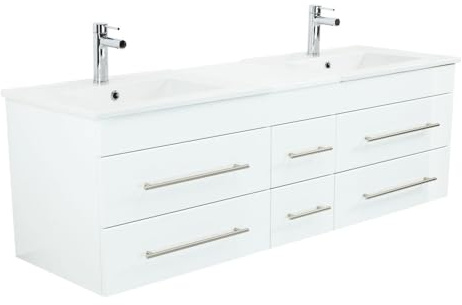 Magnolia Home Badmöbel Milano XL 172cm Doppel- Waschtisch SoftClose