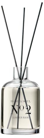 BUTLERS Raumduft 250 ml Summer Rain No. 2 - HOME & SOUL - Diffusor mit Rattan Duftstäbchen für ätherische Öle | Deko Badezimmer & Raumerfrischer für Büro | Raumparfum für die Wohnung