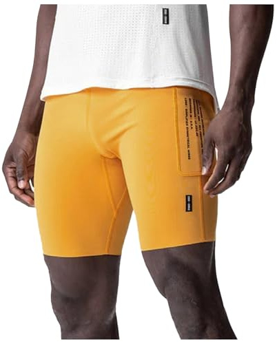 KBOPLEMQ Pantaloncini a compressione da uomo, biancheria intima funzionale, pantaloni corti, per sport, corsa, ad asciugatura rapida, traspiranti, con tasca per cellulare