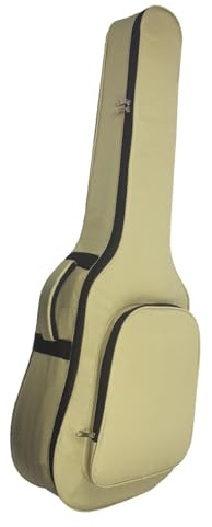 Generic Bassgitarrentasche, Gitarren mit Tragegriff, Gepolsterter, Weicher Rucksack, Akustikgitarrentasche, E Gitarrenkoffer für Draußen, khaki