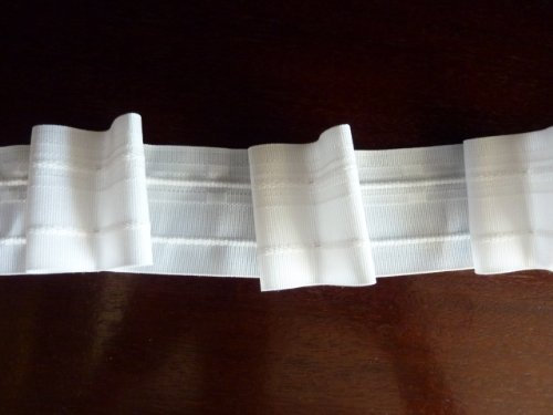 Gardinenband,Flachfalte 2,0:1, 60 mm,weiß,1 Rolle=50 m