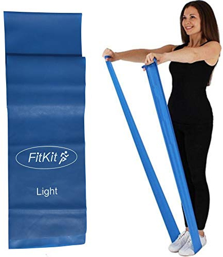 FitKit Resistance Exercise Band - 2M Light - Pilates, Yoga, Rehab, Stretching, Strength Training