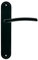 domino Tirador para puerta ciega, juego de placa larga, pomo para puerta de habitación, puerta de oficina, sótano y puerta interior, forma de L, herrajes para puertas de aluminio, color negro