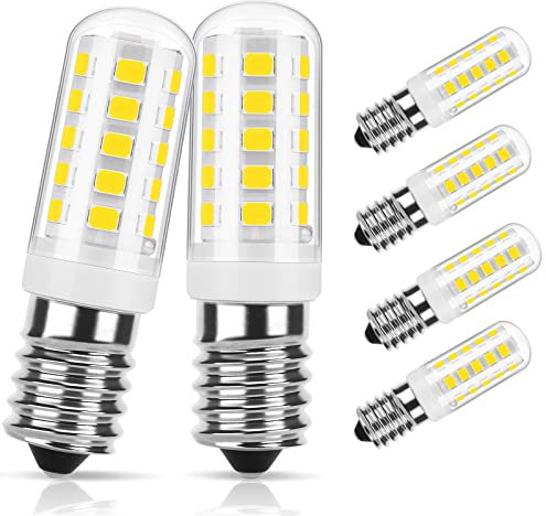 DiCUNO E14 Dimmbare LED Lampe, Kaltweiß 6000K, 2.5W Ersetzt 30W Halogen, LED Leuchtmittel 300lm, Flimmerfrei, 360°, Ideal für Kronleuchter, Tisch- und Stehlampen, 230V, 6er Pack