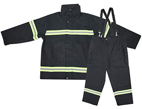 FILFEEL el Traje de Ropa Ignífuga Incluye Abrigo Y Pantalones, Mono de Combate Reflectante de Protección para Bomberos a Prueba de Calor (-20 ° C a + 200 ° C Entorno de Trabajo)(XL)
