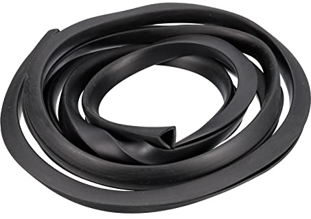 sourcing map U Channel Edge Trim, 8.2ft Length Rubber Guard Seal Strip Edge Protector Flat Fit for 11.5-12mm Edge, (5/8 W x 9/16 H) Black