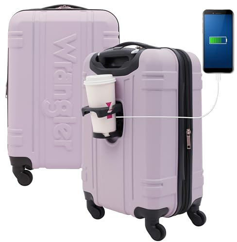 Wrangler Astral Hardside Luggage, Lilac, 20-Inch Carry-On