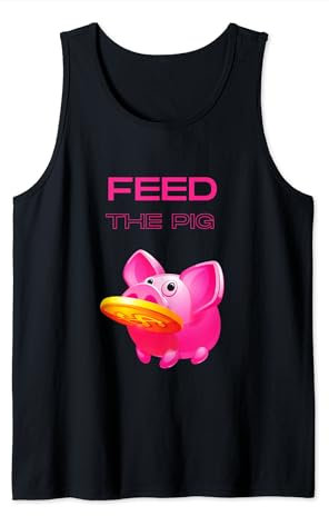 Dale de comer al cerdo una moneda de la alcancía. Camiseta sin Mangas