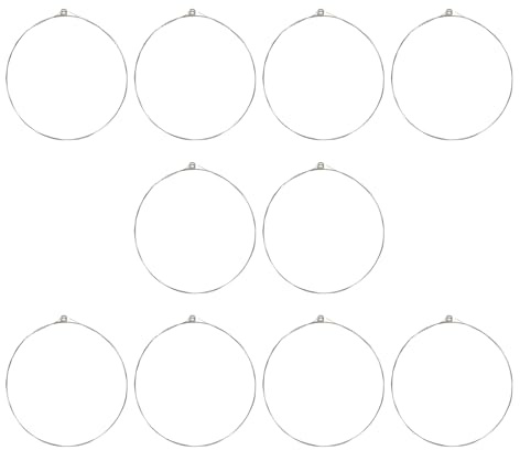 LT Easiyl E-1st Gitarrensaiten, hohe E-Saite, 86,5 cm, für Akustikgitarre, Folk-Gitarre, widerstandsfähig, rostbeständig, Edelstahl, Ersatzgitarre, 10 Stück