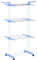 HOMCOM Séchoir étendoir à Linge sur Roulette Pliable Cadre en Acier Ailes latérales intérieure et extérieure 3 Niveaux 73 x 64 x 177 cm Bleu Argent