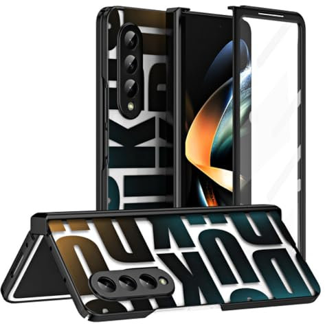 NHDCJF Beschichtung klar für Samsung Galaxy Z Fold 4 3 2 5 Fold3 Fold5 5G Hülle transparente Scharnierschutzfolie Displayschutzfolie, schwarz, für Samsung Galaxy Z Fold2 5G