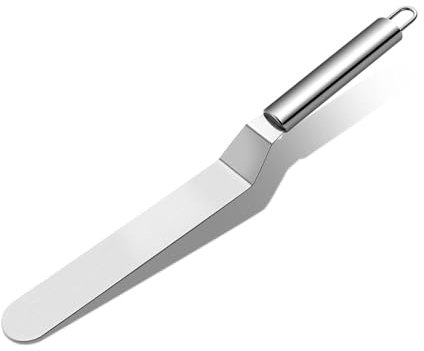 Winkelpalette Edelstahl, Winkelpalette Torte, Winkelpalette Set Edelstahl zum Backen, Torten selber machen, Tortendekoration aus Fondant (8 Zoll,Silber)