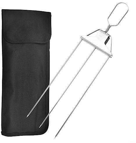 Brochettes robustes à 3 broches, brochettes en métal, parfaites pour divers aliments (1 pièce)