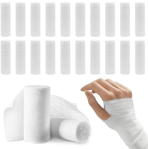 20 Bende orlate di pura garza idrofila m 5x5/7/10 cm - Benda orlata Cotone 100% (5x10 cm)