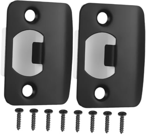 LOPUNER 2pièces Plaques De Gâche Métalliques Pour Pênes Dormants Remplacement De Plaques De Verrouillage Inoxydable Pour Portes Résidentielles Et Commerciales