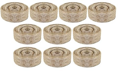 Gomice Pastiglie Di Torba - 10 Pezzi da 30mm Blocco di Terriccio con Nutrienti per Coltivazione,Substrato Compresso con Bloccanti, da Giardino per Coltivazione in Vasi Esterni e Terrazzi