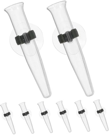 YARNOW Tubes en Plastique Transparent pour Fleurs Coupées, Lot de 8, Rétention d'eau et Facile à Utiliser pour Arrangements Floraux