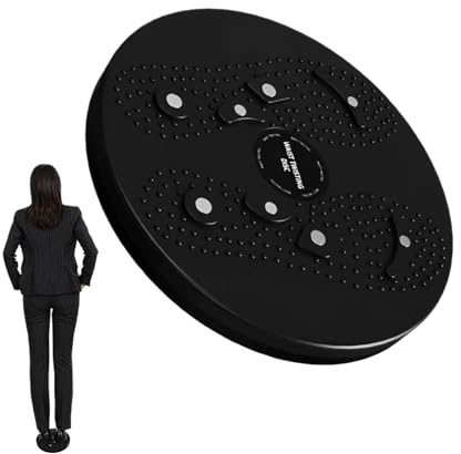 Disco giratorio para cintura: tabla giratoria con capacidad de peso de 198 libras, máquina de ejercicios antideslizante magnética ABS, imanes de bolas de acero duraderos | Masaje de pies que adelgaza