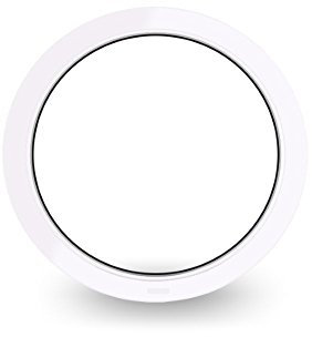 Rundfenster - Bullauge - Festverglasung (FiB) - Durchmesser: 100cm - weiß - 60 mm Profil - 2-Fach-Verglasung