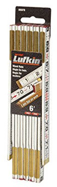 Lufkin Zollstock mit rotem Ende, 1,6 cm x 15,2 cm