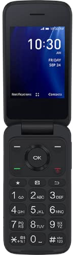 Alcatel Go Flip 4 4056W 4GB (T-Mobile only) Flip Phone - For Senior Easy Use (Renewed)