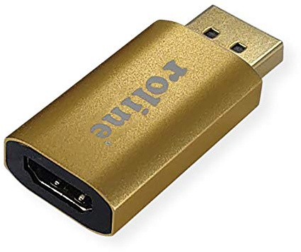 Roline Gold Adaptador 4K DisplayPort-HDMI, v1.2, DP ST - HDMI BU, Activo