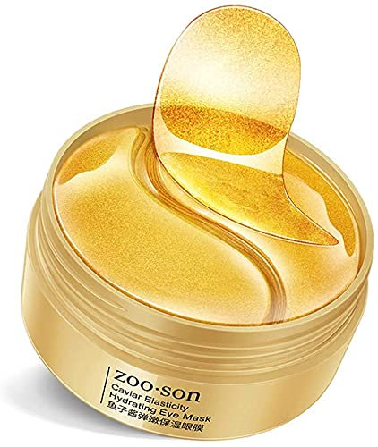 Maschera per gli occhi al collagene di caviale premium (30 paia), gel premium antietà, antirughe, idratante per le rughe sotto gli occhi, elimina borse sotto gli occhi, occhiaie, idratante
