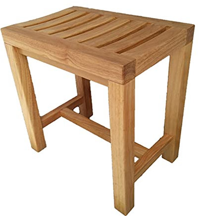 WL-ZZZ Square Dusche Hocker Holz Bad Sitzen Stuhl für Badezimmer 42 × 28 × 43 cm ältere behinderte rutschfeste Badewanne Badenhocker Haushalt Multifunktionale Fußhocker