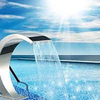 Wasserfall-Brunnen aus Edelstahl, für Pools, im Boden, Garten, Außenteich, Wasserteich, Teiche (60 x 30 cm)