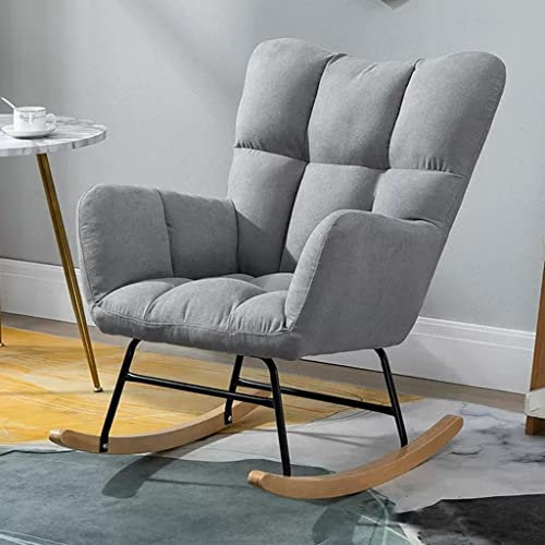 Lounge-Sessel,Rocker Glider Chair for das Kinderzimmer, moderner Schaukelstuhl mit hoher Rückenlehne und Armlehnen, bequemer gepolsterter Akzentstuhl, Stillstuhl for Schlafzimmer und Wohnzim