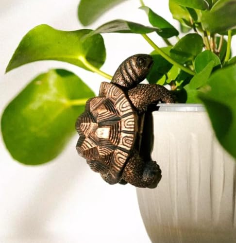 Garden Mile Tortoise Garden Ornament Outdoor Turtle Plant Pot Hanger Weatherproof Mini Resin Animals Plant Pot Home Decoration for Her Stocking Filler