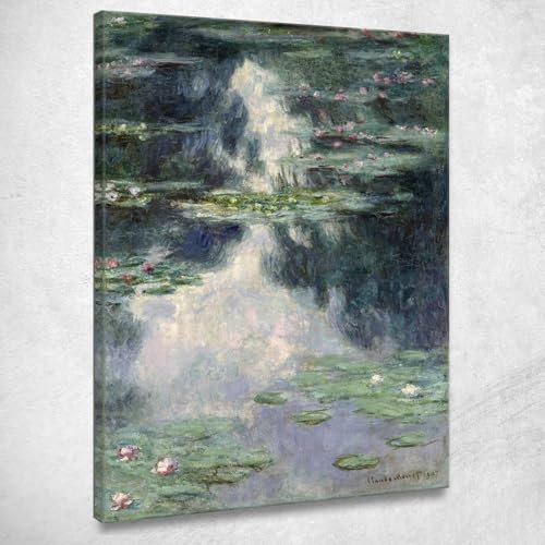 Teich mit Seerosen Claude Monet, mnt292 Bild gedruckt auf Leinwand, 130 x 90 cm
