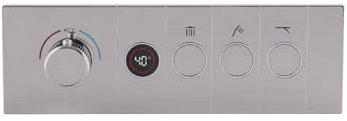 3 Way Thermostatic Shower Diverter Valve with Digital Display Concealed 3 Outlet Multi Function Brass Mixer Shower Diverter Valve Kit Can Use All Options at a Time