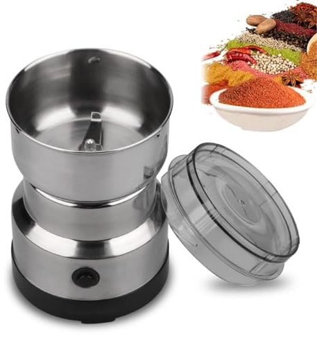 Multifunction Smash Machine, Mini Electric Coffee Grinder 4 Blades, Stainless Steel Herb Processor Multifunctional Grinding Machine for Cereals Nuts Beans Spices Beans Kitchen Accesoire