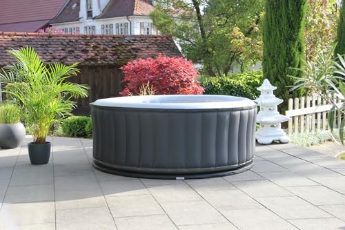 Premium PRO Design Energiespar Whirlpool Unterlage (4cm Dicke) - Thermoisolierung & Kälteschutz - Effiziente Isoliermatte für aufblasbare Whirlpools & Pools bis 270cm (Carbon Black, Ø 184cm)